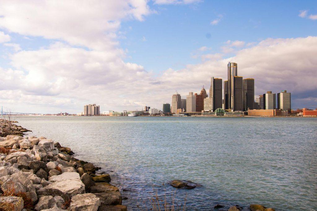 Detroit skyline showing cost of living August 2025 trends
