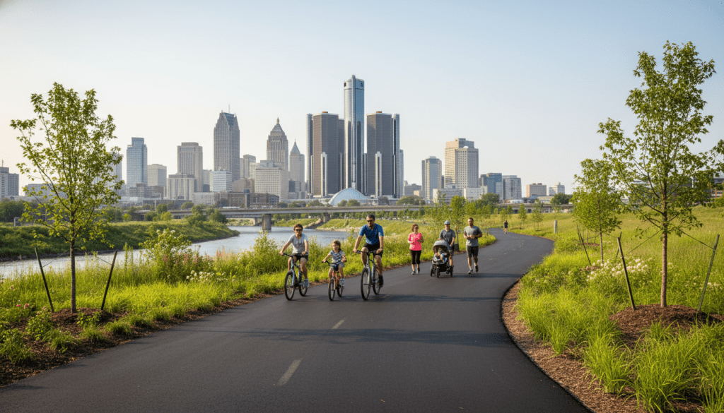Detroit Neighborhoods Brace for Transformation as Joe Louis Greenway Expansion Continues
