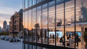 Michigan Central Station campus representing Detroit innovation and corporate growth