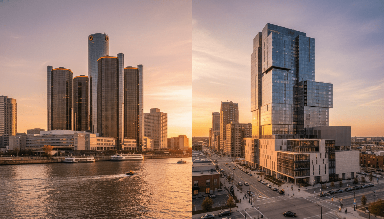 General Motors Detroit headquarters transition from Renaissance Center to Hudson's Detroit building
