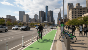 Beyond the Motor City: Detroit Expands Bike Lanes and Shared Mobility Networks