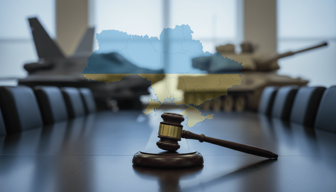 Gavel on desk symbolizing the broken Ukraine arms contract arbitration ruling against US company