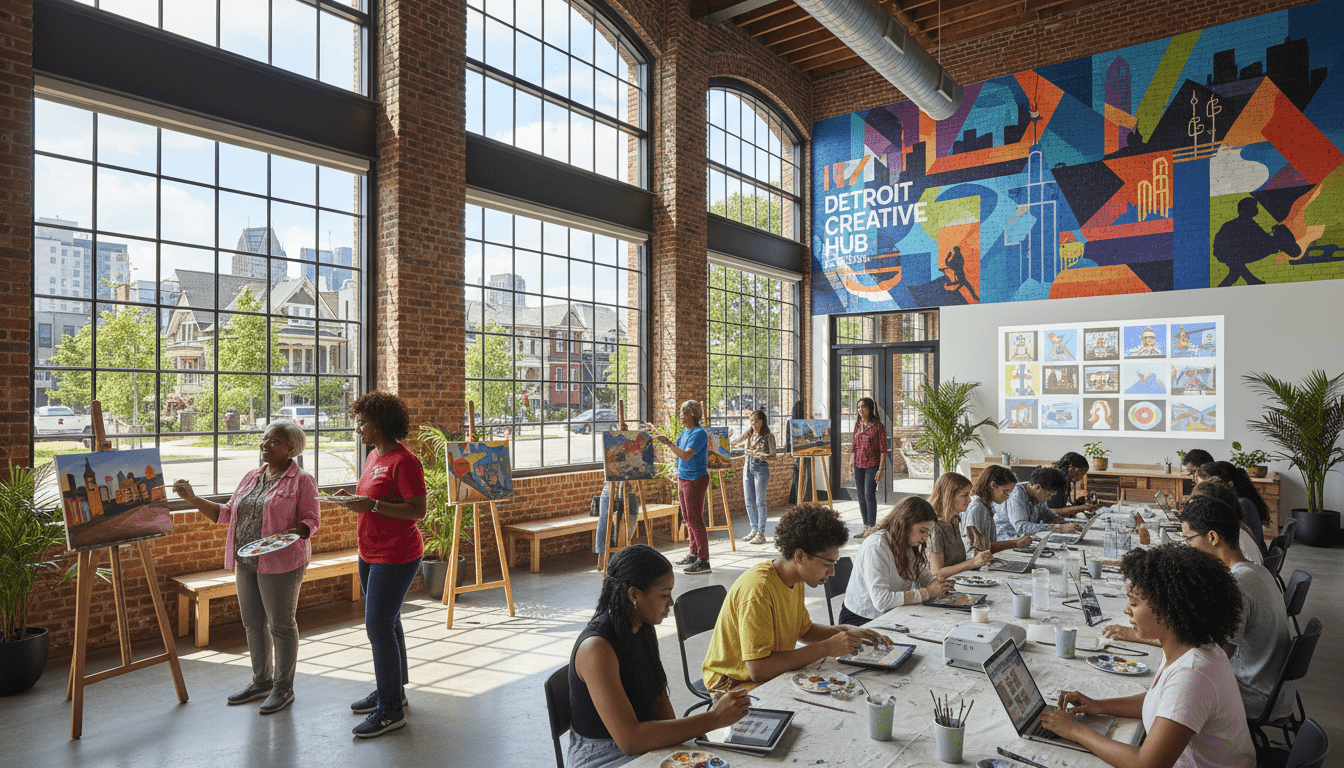 Residents participating in Detroit arts programs at a community center in 2026