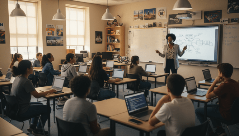 Detroit Educators Seek Balance Between Technology-Enhanced Learning and Human Connection