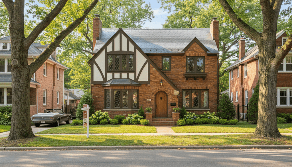 Renovated brick house representing rising Detroit home prices