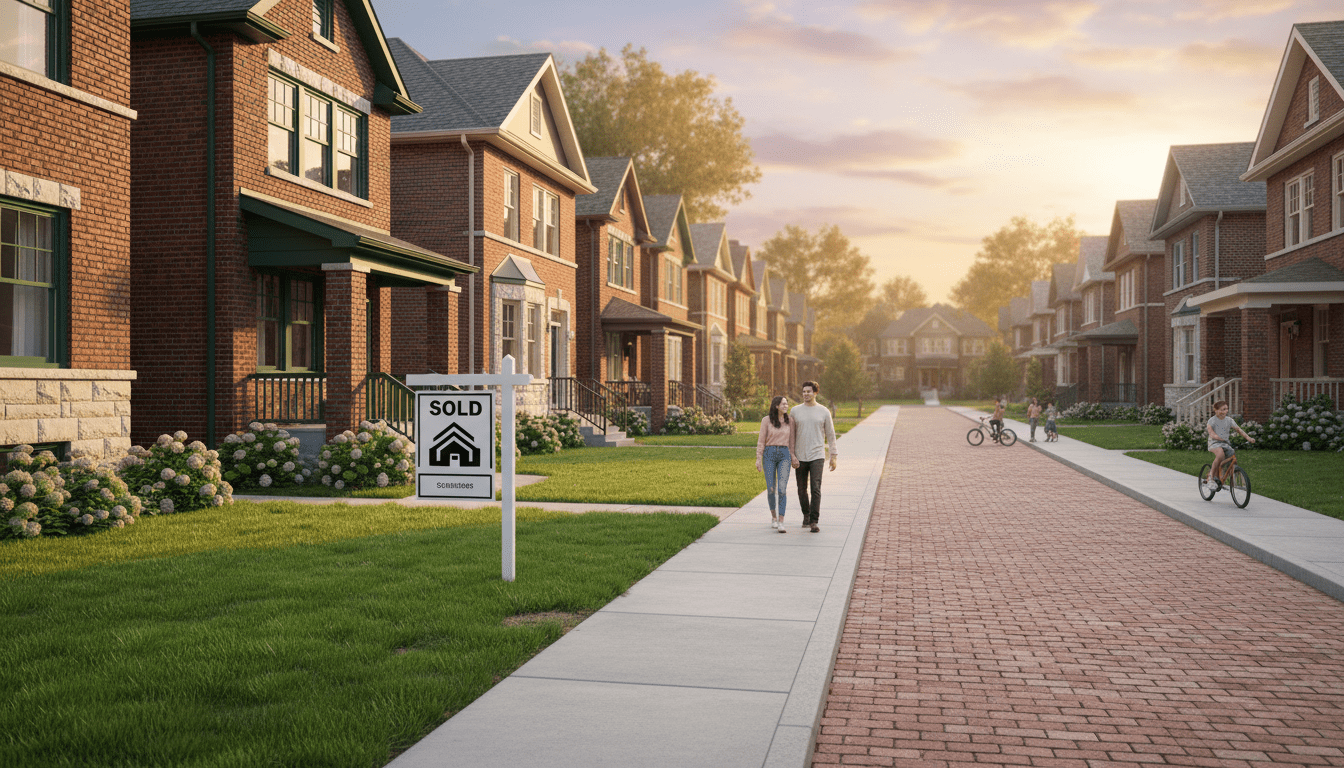 A renovated home in a Detroit neighborhood representing the rising Detroit home value estimate.