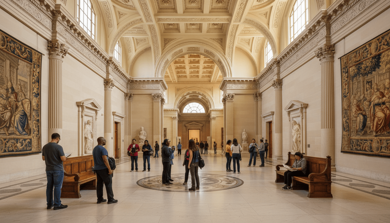 Visitors exploring the interior of Detroit museums during the new exhibition season