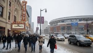 Downtown Detroit Braces for Major Visitor Surge as Sports Games and Auto Show Converge