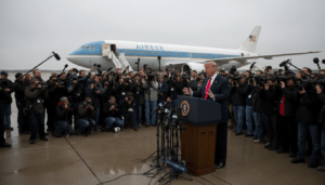 President Trump Addresses Reporters on Economic Revival Following Detroit Visit