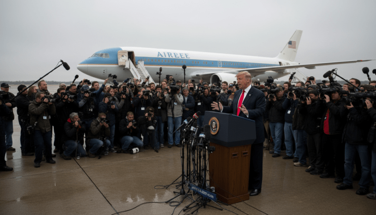 President Trump Addresses Reporters on Economic Revival Following Detroit Visit