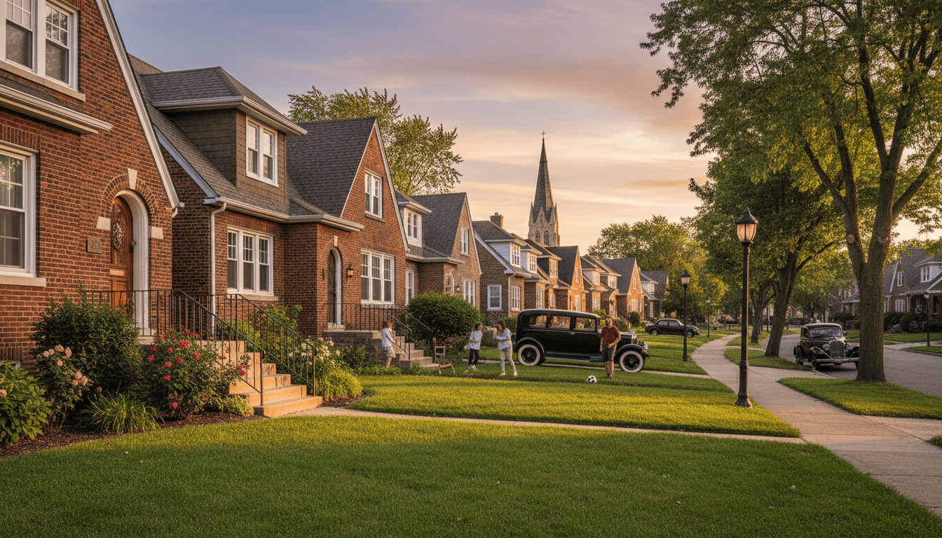 A classic Detroit brick home representing the Detroit home insurance market