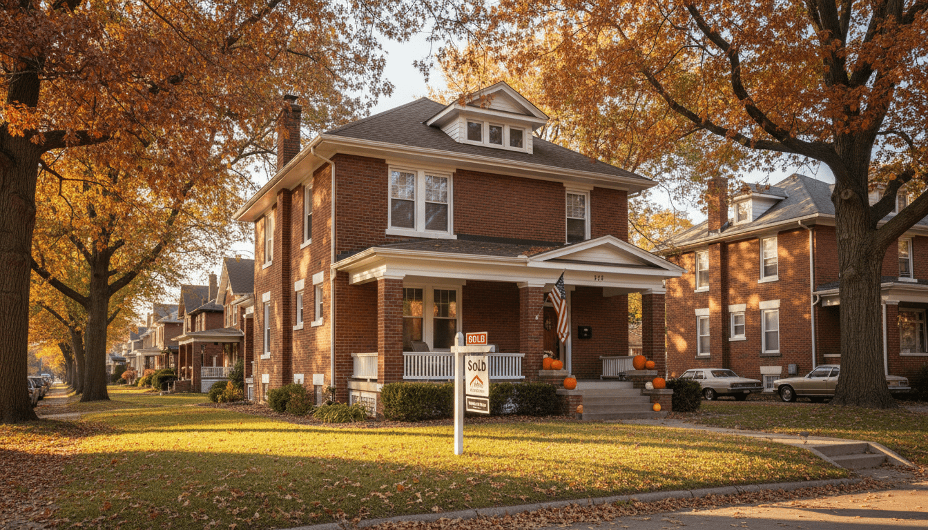A renovated brick house representing a rising Detroit home value estimate