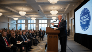 Trump Pledges New Auto Tariffs and Loan Tax Deductions at Detroit Economic Club Speech