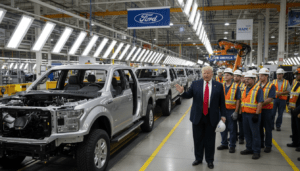 Trump Tours Ford Truck Plant Ahead of Major Economic Speech in Detroit