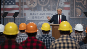 Trump Visits Detroit to Tout Trade Record, Warns Autoworkers of EV Transition
