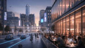 Artist rendering of new Detroit restaurant openings near the Hudson's site in 2026