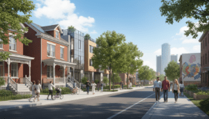 A scenic view of a Detroit neighborhood showing the growth of Detroit housing prices 2026.