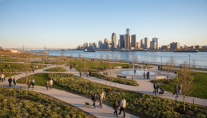 A scenic view of the Detroit riverfront preparing for Detroit spring events 2026.