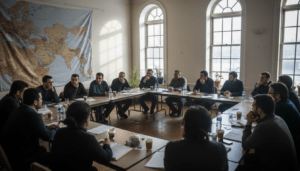 Community members in Detroit discussing Trump Iran policy Detroit and Kurdish border conflict