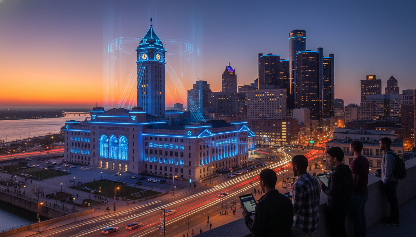 Modern office space in downtown representing Detroit startups and business growth.