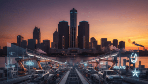 A view of the Detroit skyline featuring major automotive headquarters, relevant to the latest Ford news Detroit and industry updates.