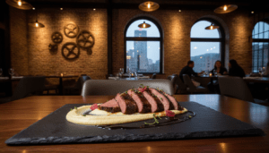 A signature dish at a Detroit restaurant inspired by the city's industrial history.
