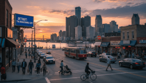A view of the Detroit skyline representing the cost of living Detroit trends for 2026.