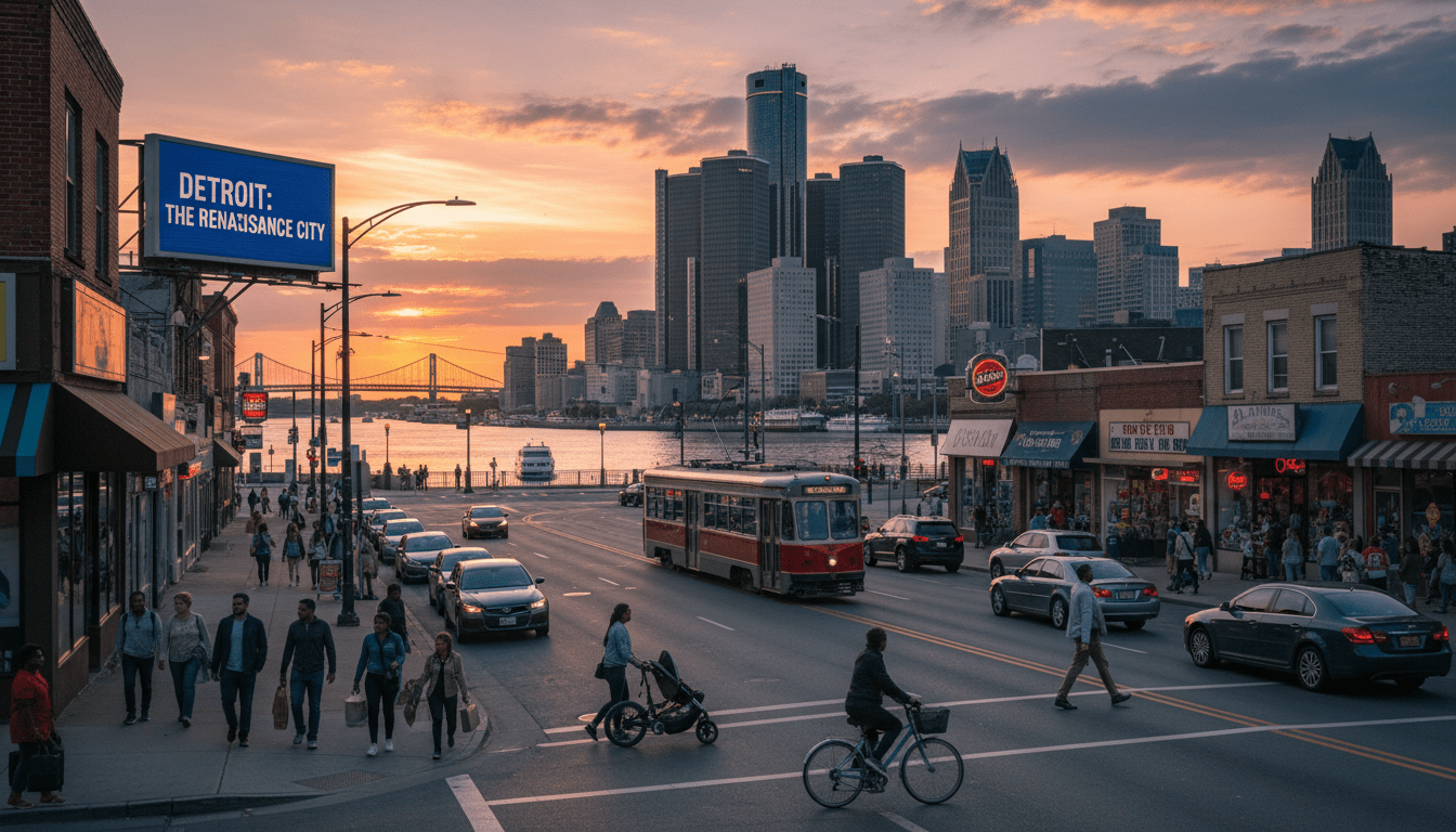 A view of the Detroit skyline representing the cost of living Detroit trends for 2026.