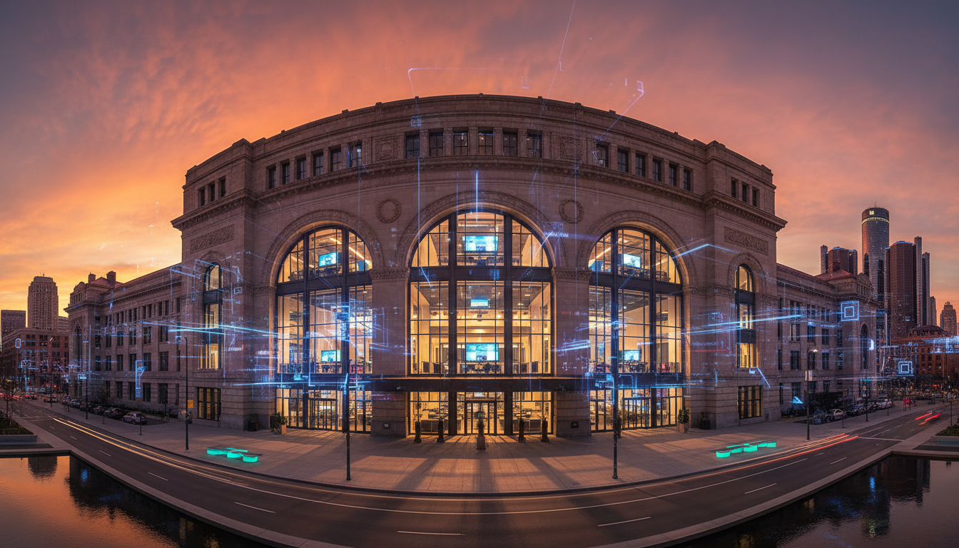 A view of the Detroit tech scene at the Michigan Central innovation hub.