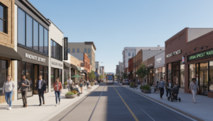A bustling street scene showing Detroit small business trends 2026 in a local neighborhood.