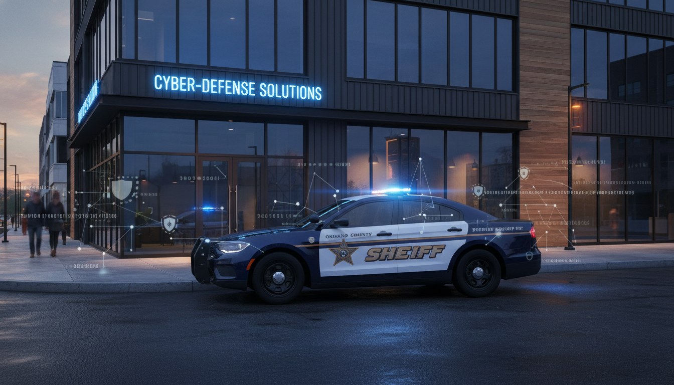 A conceptual image representing Oakland County fraud protection and local law enforcement.