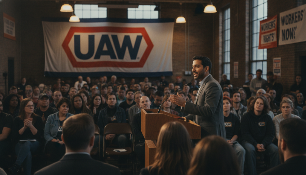 Abdul El-Sayed Wins UAW Support in Heated Michigan Senate Campaign