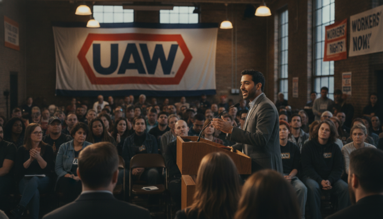 Abdul El-Sayed Wins UAW Support in Heated Michigan Senate Campaign