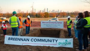 Detroit Breaks Ground on New Brennan Community Center at Rouge Park at Rouge Park in Detroit