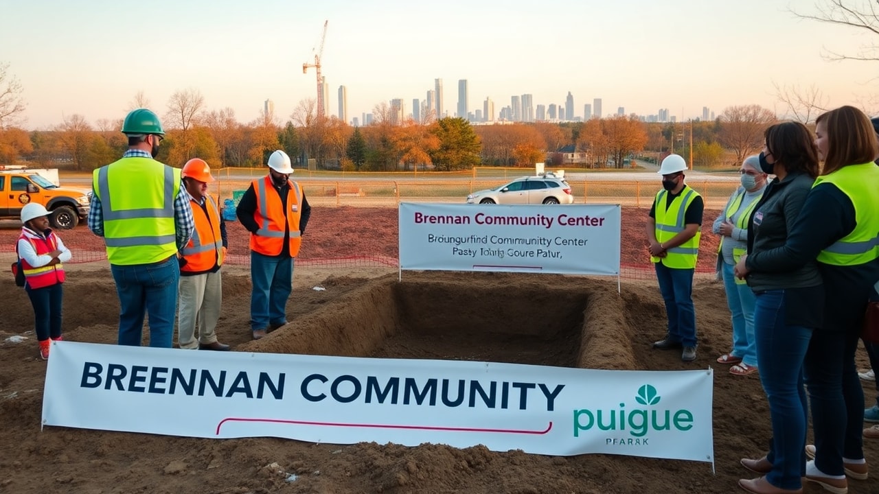 Detroit Breaks Ground on New Brennan Community Center at Rouge Park at Rouge Park in Detroit