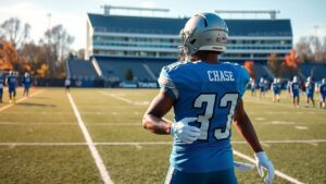 Detroit Lions 2026 cornerback depth chart battle for the starting corner opposite Chase