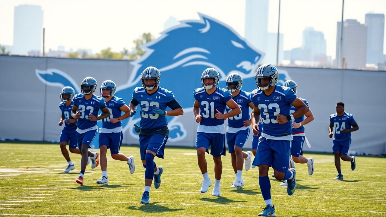 Detroit Lions rookie competing for a starting spot during NFL training camp