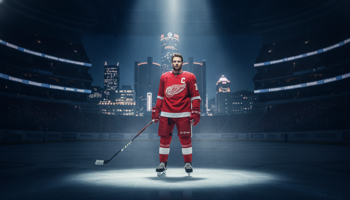 Detroit Red Wings captain Dylan Larkin during a game amid trade rumors