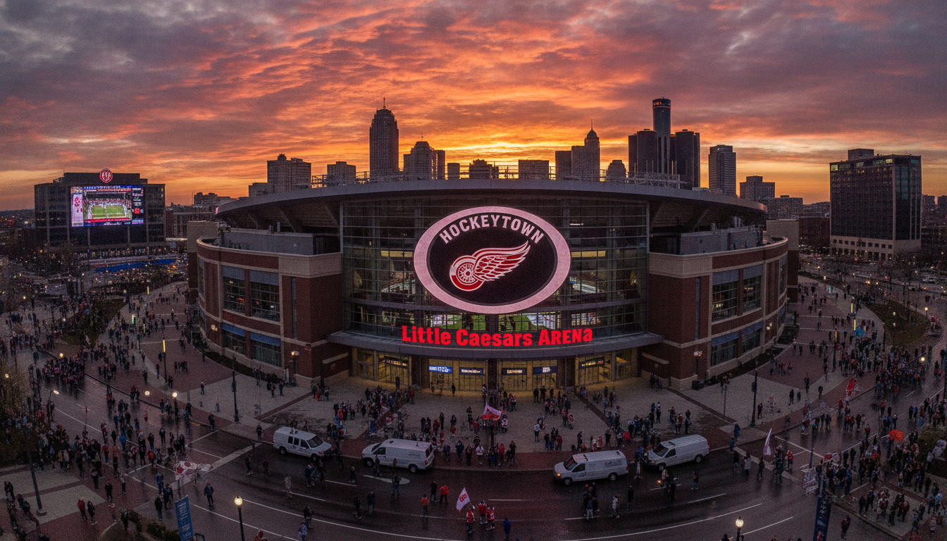 A view of the Detroit Red Wings arena highlighting the team's potential for a Red Wings players bounce-back season.