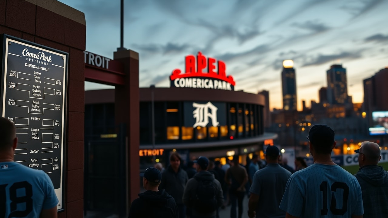 Detroit Tigers lineup starting lineup announcement for series-deciding game vs. New York Yankees at Comerica Park