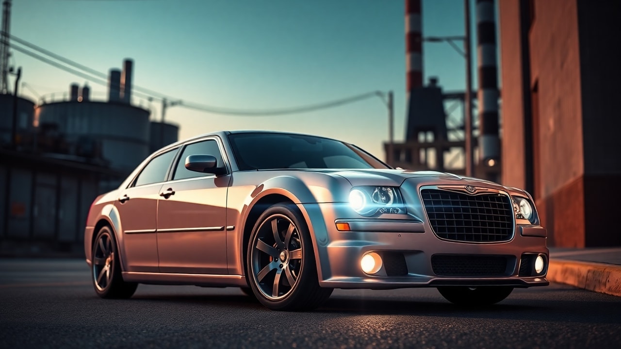 Chrysler 300C SRT8 overpowered V8 sedan photographed in Detroit