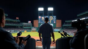 Detroit Yankees star leaving Fenway Park without talking to reporters after the Yankees vs Red Sox game