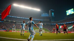 Lionel Messi Detroit during Argentina vs Jordan World Cup match at Ford Field