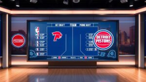 Detroit Pistons draft night trade-up and trade-up value concept