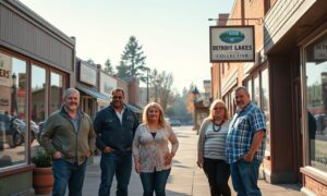 Detroit Lakes business collective launch in downtown Detroit Lakes, Minnesota supporting local business support and community economic development