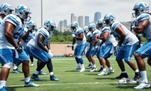 Detroit Lions 2026 roster bubble offensive linemen watch at training camp