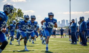 Detroit Lions UDFA training camp battle featured during summer practice in Michigan
