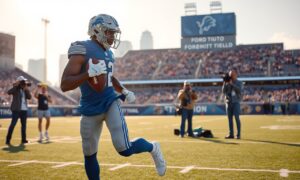 Detroit Lions wide receivers competing during training camp battles ahead of the 2026 roster bubble