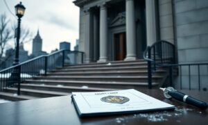 Warren human trafficking sentencing in Michigan court with Detroit courthouse backdrop