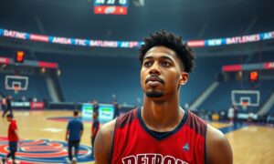 Cade Cunningham in Detroit Pistons practice as time is ticking on his next step